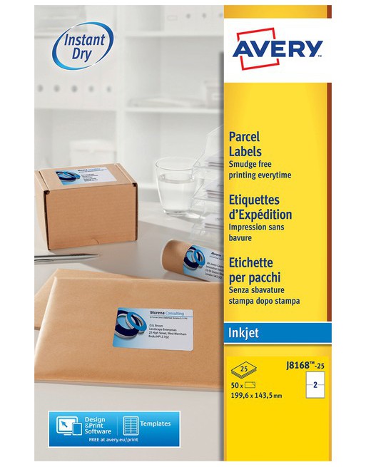 Etiket Avery J8168-25...