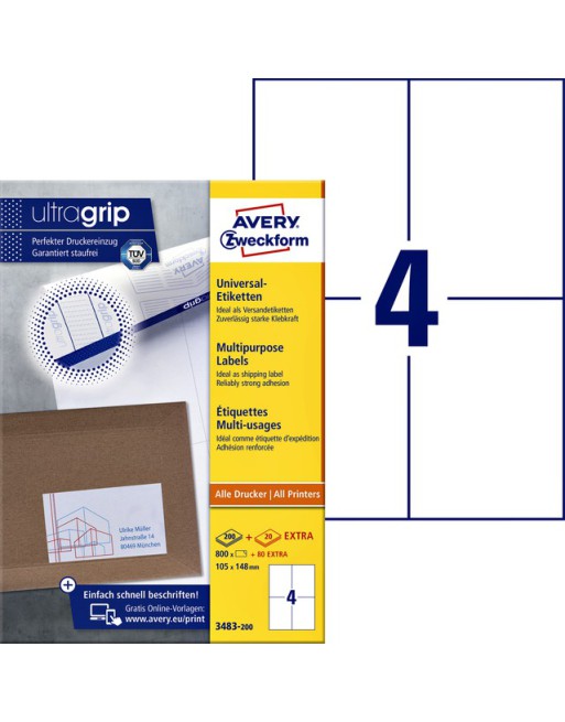 Etiket Avery Zweckform 3483...