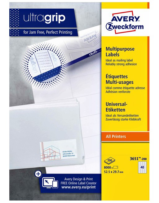 Etiket Avery Zweckform 3651...