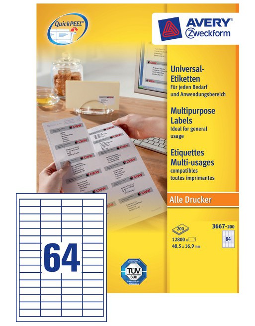 Etiket Avery Zweckform 3667...