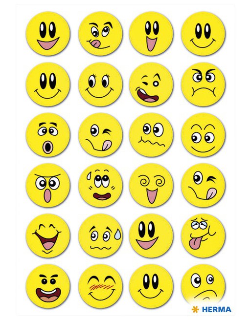 Etiket Herma smiley met...