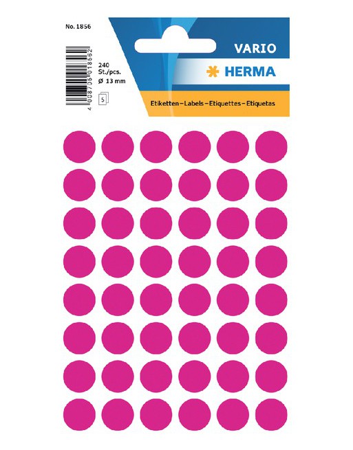 Etiket Herma 1856 rond 13mm...