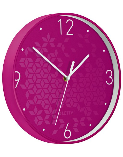 Wandklok Leitz WOW Ø29cm roze