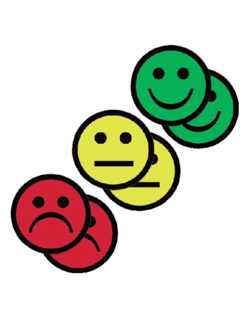 Magneet smiley 50mm 2x geel...