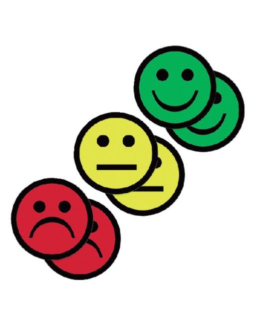 Magneet smiley 25mm 2x geel...
