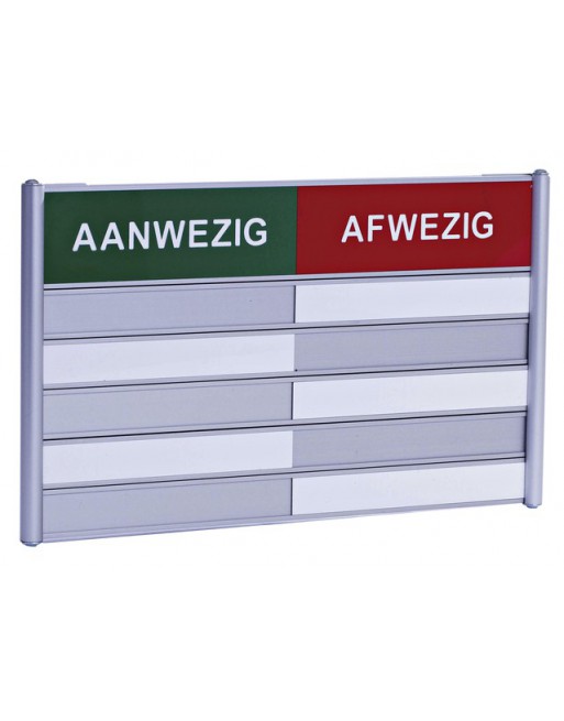 Aan- afwezigheidsbord voor...