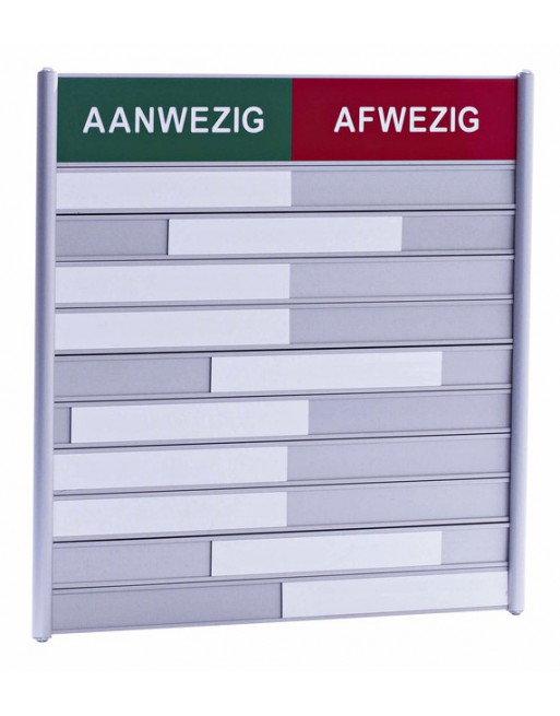 Aan- afwezigheidsbord voor...