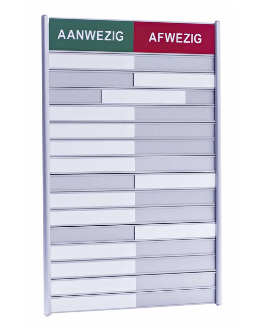 Aan- afwezigheidsbord voor...
