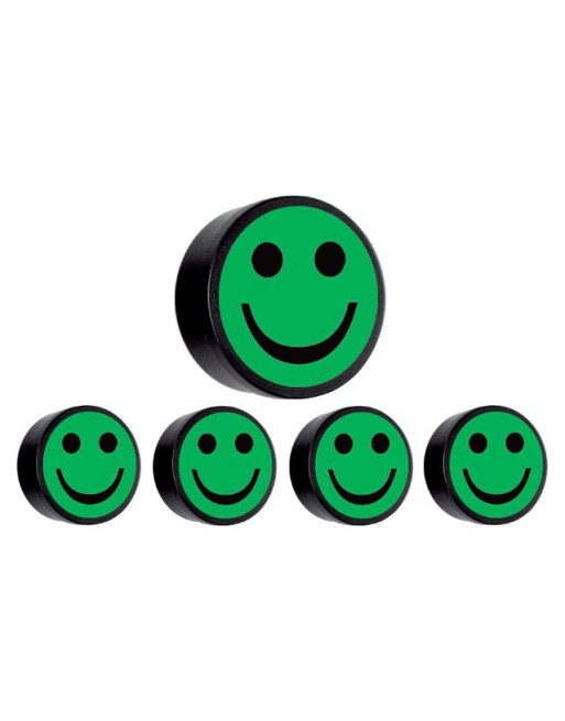 Magneet smiley 35mm groen