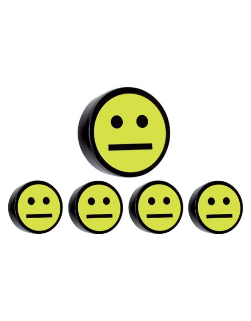 Magneet smiley 35mm geel