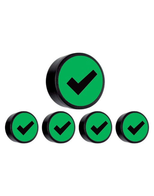 Magneet check 35mm groen