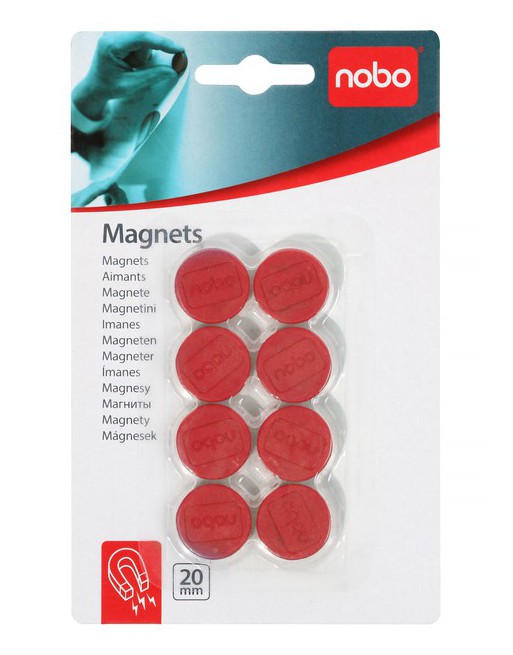 Magneet Nobo 20mm 120gr rood