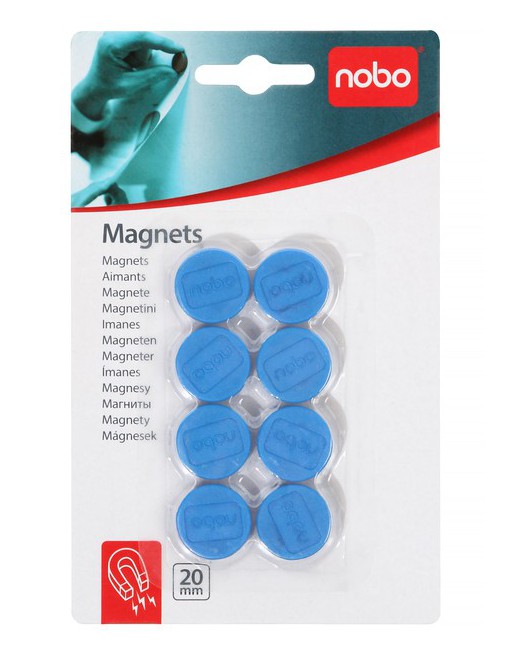 Magneet Nobo 20mm 120gr blauw