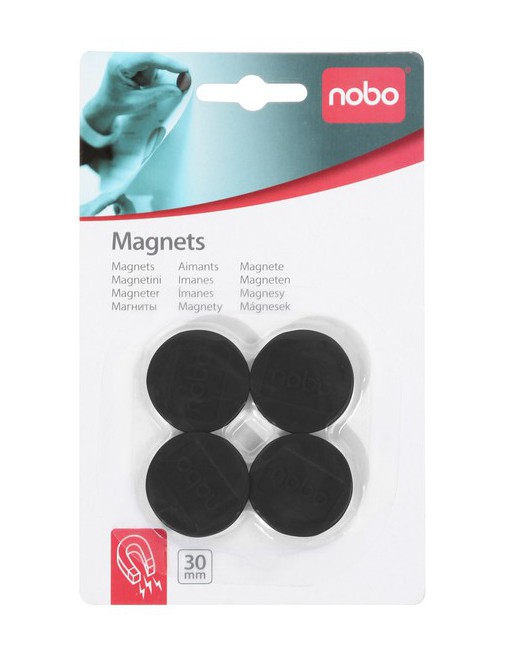 Magneet Nobo 30mm 700gr zwart