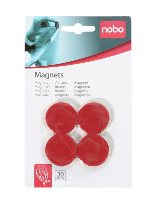 Magneet Nobo 30mm 700gr rood