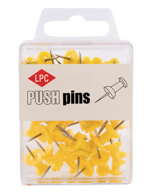 Push pins LPC 40stuks geel