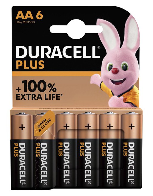 Batterij Duracell Plus 6xAA