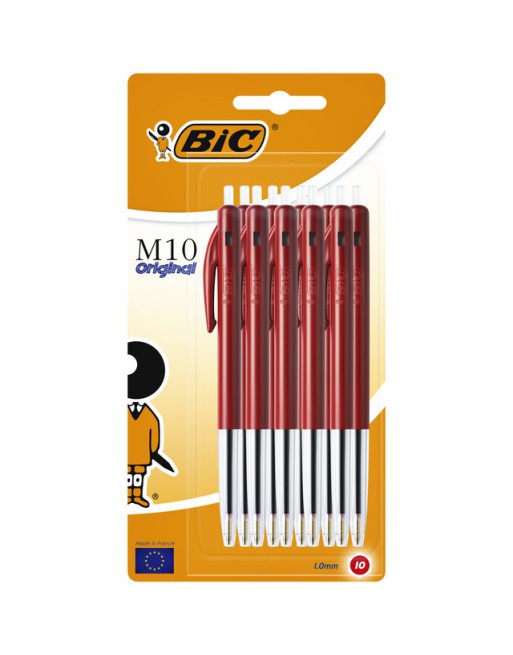 Balpen Bic M10 rood medium...