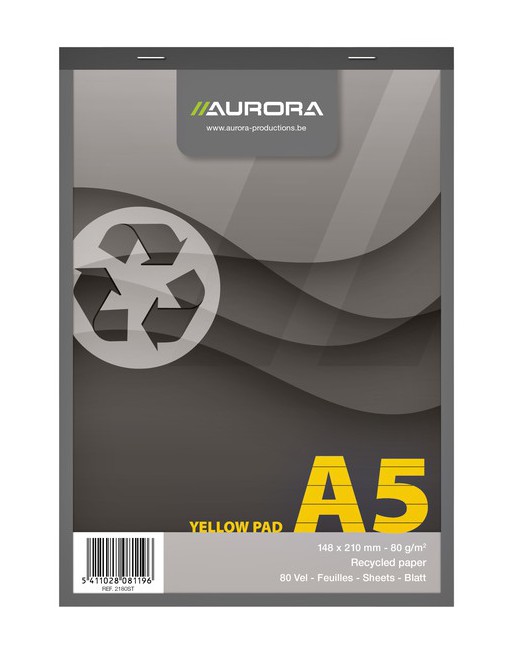 Schrijfblok Aurora A5 lijn...