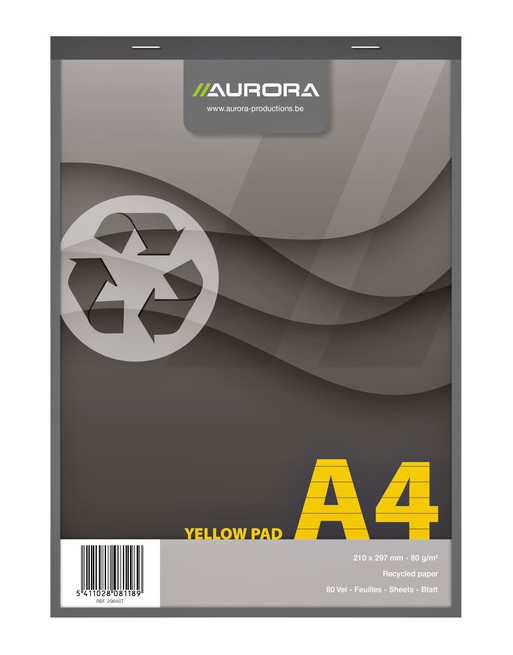 Schrijfblok Aurora A4 lijn...