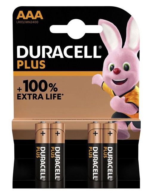 Batterij Duracell Plus 4xAAA