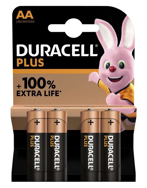 Batterij Duracell Plus 4xAA