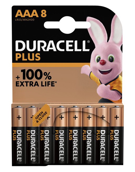 Batterij Duracell Plus 8xAAA