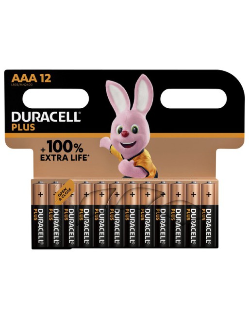 Batterij Duracell Plus 12xAAA