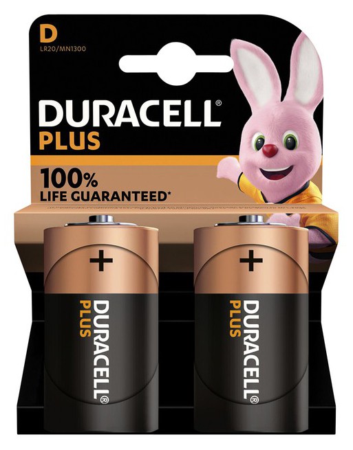 Batterij Duracell Plus 2xD