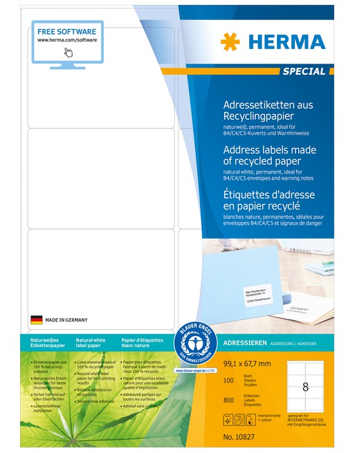 Etiket HERMA recycling...