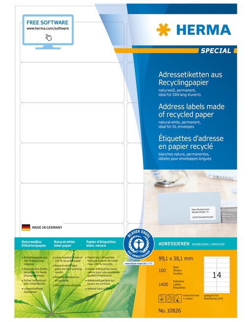 Etiket HERMA recycling...