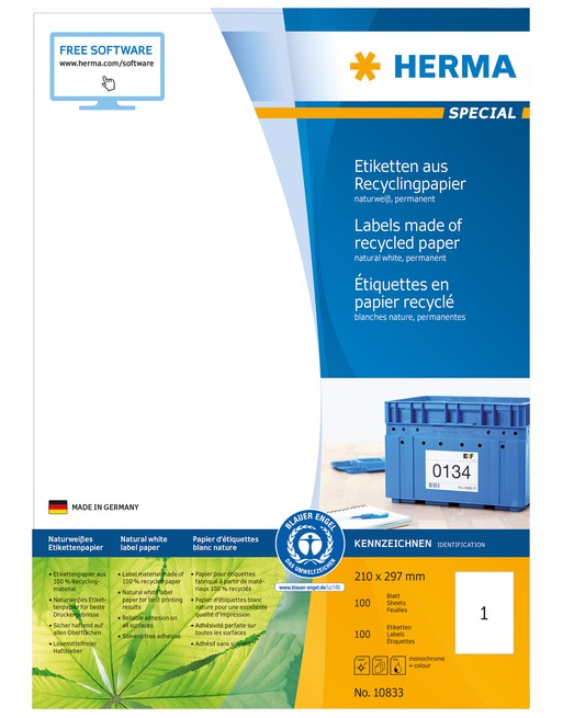 Etiket HERMA recycling...