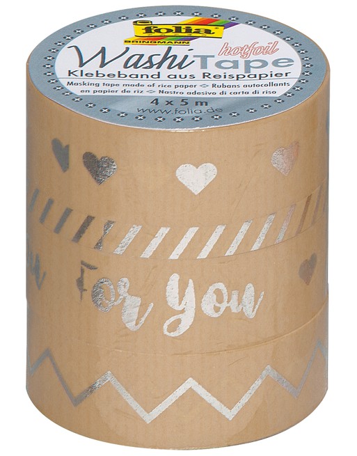 Washi tape Folia Kraft -...