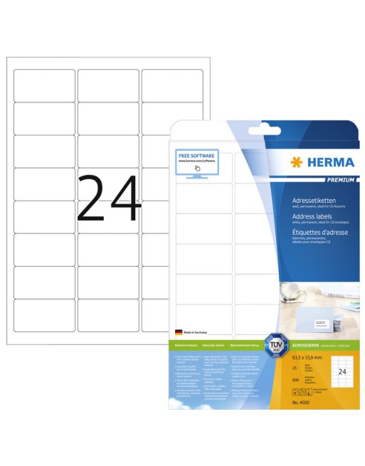 Etiket Herma 4500 A4...