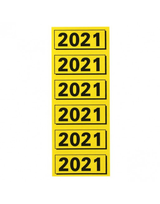 Rugetiket Elba 2021 geel...