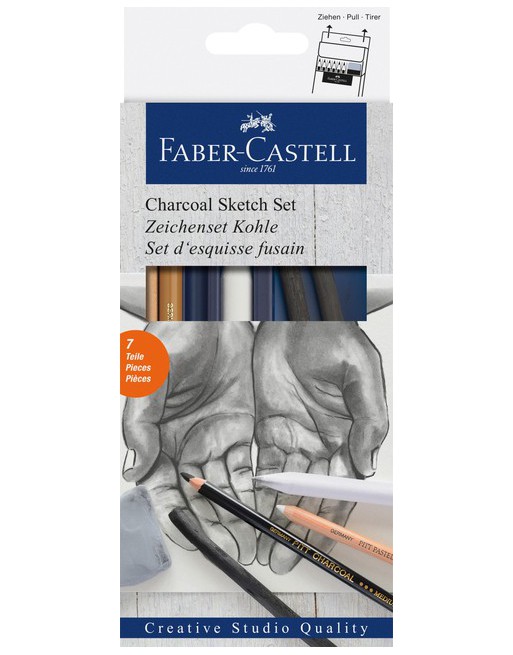 Houtskool Faber Castell set...