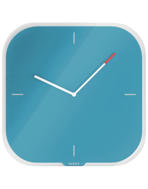 Wandklok Leitz Cosy blauw glas