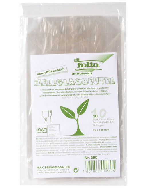 Cellofaanzak Folia 95x160mm...